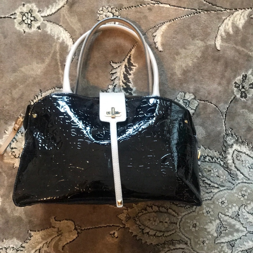 Custo Barcelona Black Patent Leather Purse